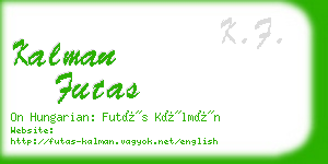 kalman futas business card